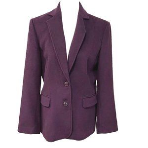 Spiegel Women's Blazer Size 12 Purple Wool / Cashmere 2 Button #BH
